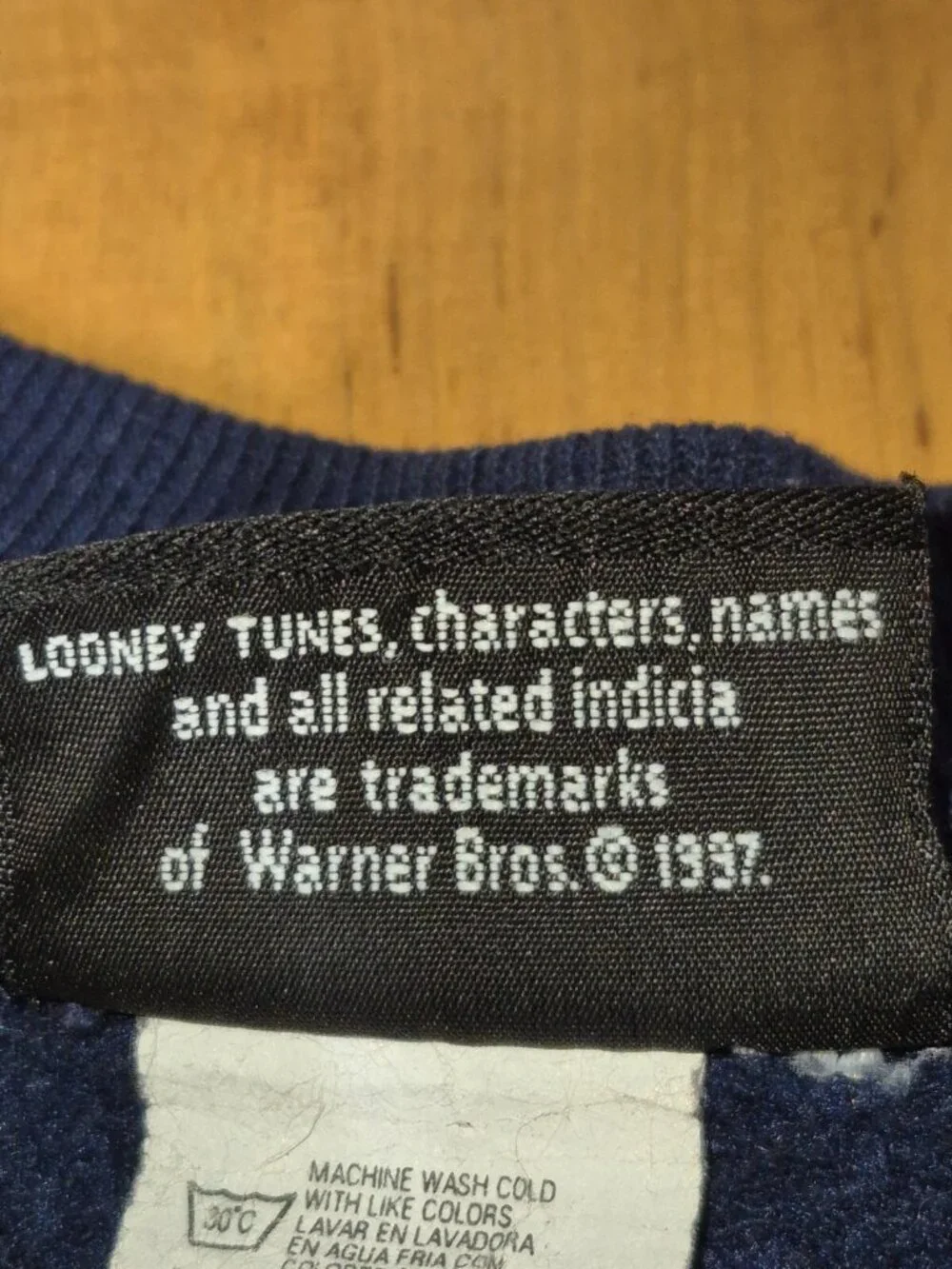 Vtg 1997 Looney Tunes Marvin the Martian Crewneck L Sweatshirt Made in USA Navy